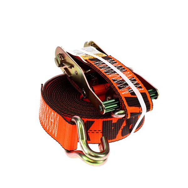 2″ x 30’ Ratchet Strap w J-Hooks, Long Wide Handle & X-Treme Webbing