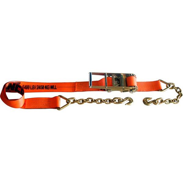 3" x 27' Ratchet Straps X-Treme with Chain Anchors