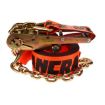 4″ x 27’ Heavy-Duty Ratchet Strap w/Chain Anchors & X-Treme Webbing