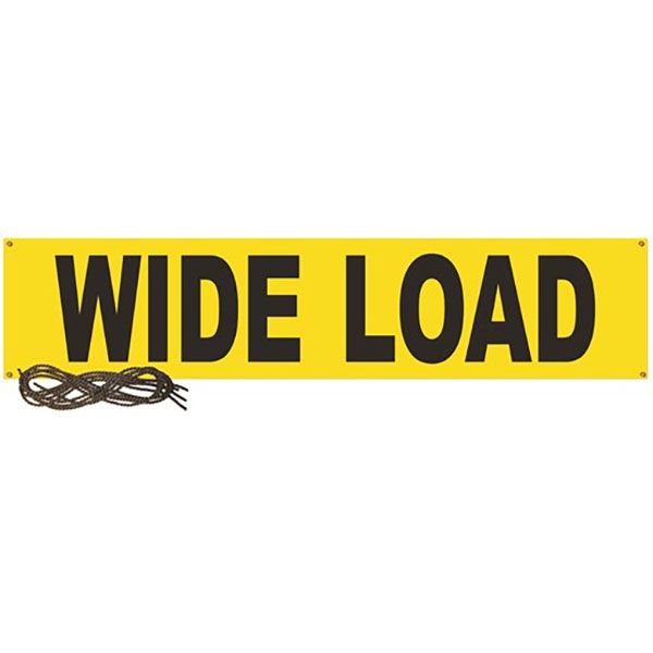 18" x 84" Wide Load" & "Oversized Load" Reversible Banner w/ 44" ropes