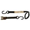 1” x 6’ S-Hook Ratchet Tie-Down, Clamshell, 2 Pack