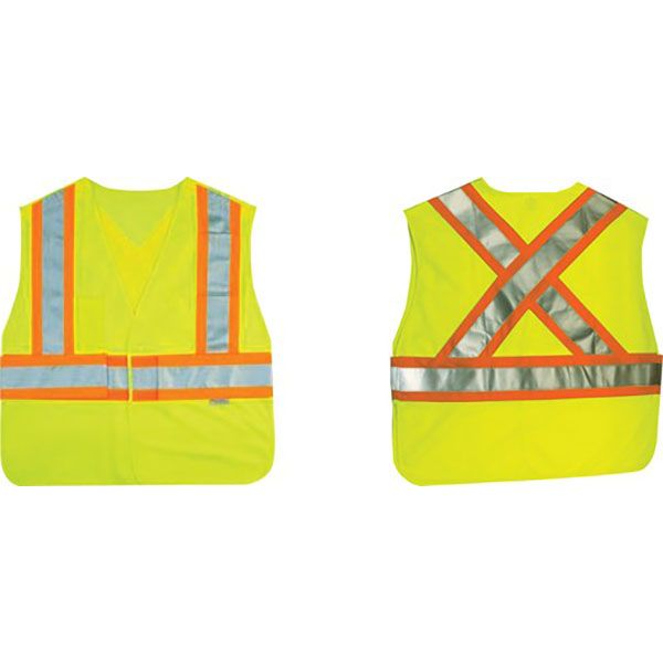 High Visibility Yellow/Green Tear-Away Safety Vest
