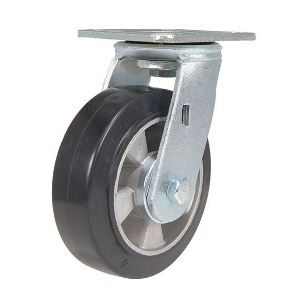 6X2 Mold On Rubber Swivel Caster