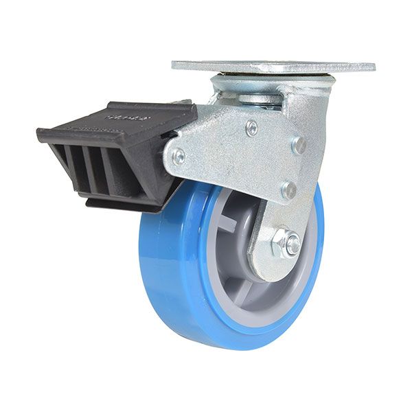 6X2 Polyurethane Swivel Caster W/Total Brake