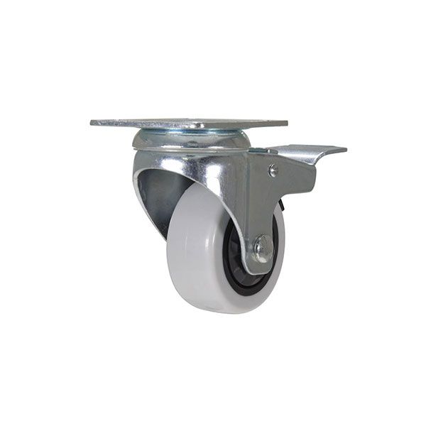 Caster, 3X1-1/4 Poly, Swivel W/Total Brake