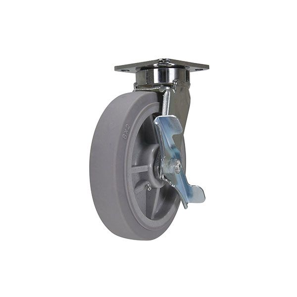 Caster, 8 X 2 Duratek Tpr, Swivel W/Brake