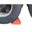 Recycled Plastic Dual Slope Wheel Chock 10-11/16 In. x 9-1/4 In. x 6 In. Orange
