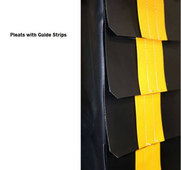 Guide strips for loading dock doors option