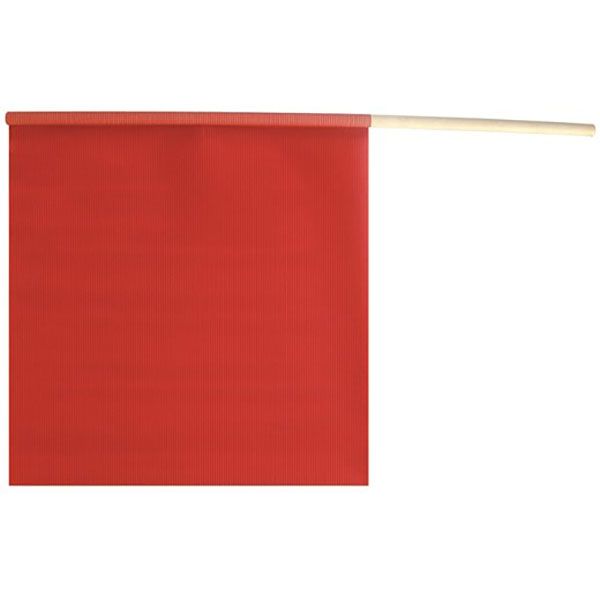 Trucking Red Flag 18" x 18" Red Poly Knit with wooden dowel
