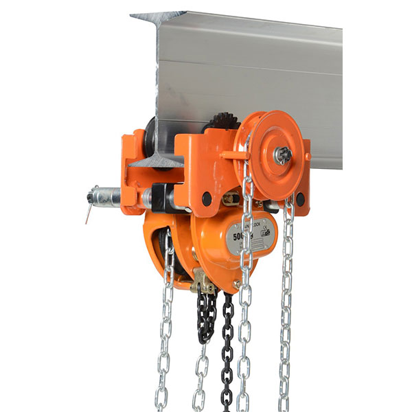 Chain Hoist and Trolley Combination Low Headroom LOW Shippers Mall