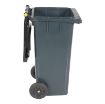 32-gallon gray HDPE trash can side angle