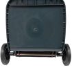 64-gallon gray HDPE trash can side angle