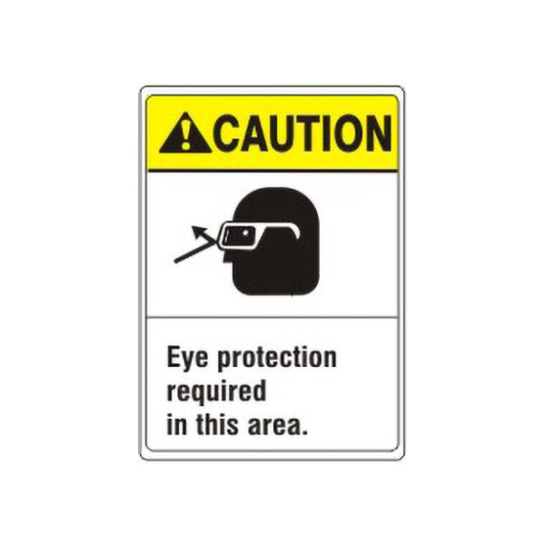 Caution: Eye Protection Required In This Area  With Picto Of Eye sign - AN-3221