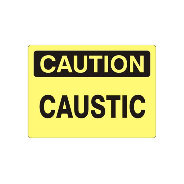 Caution: Caustic sign - C-080314