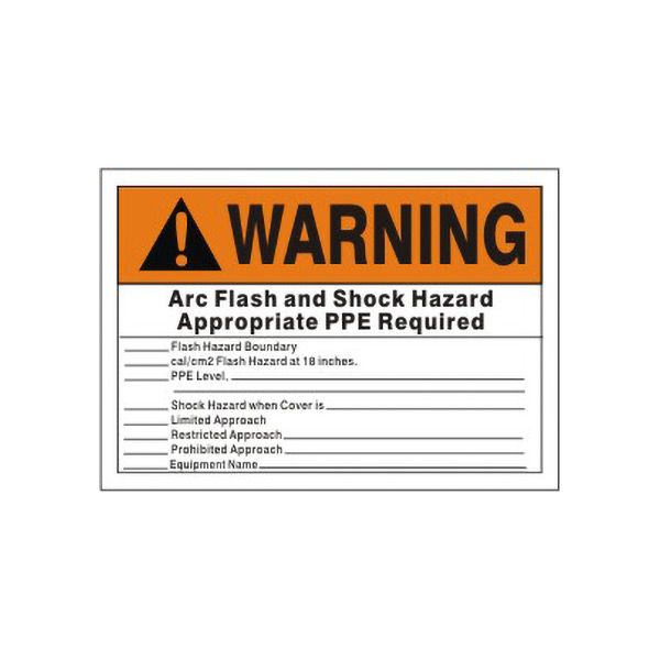 Warning: Waring Arc Flash And Shock Hazard Appropriate PPE Required ---Flash sign - AF-651914