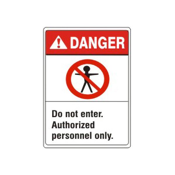 Danger:Do Not Enter. Authorized Personnel Only.  Person Picto sign - AN-0121