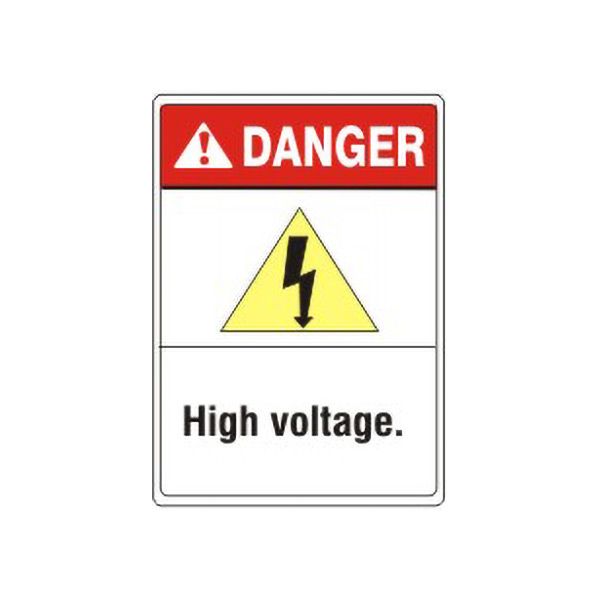 Danger:High Voltage Lightning Picto-Yellow Triangle sign - AN-0721