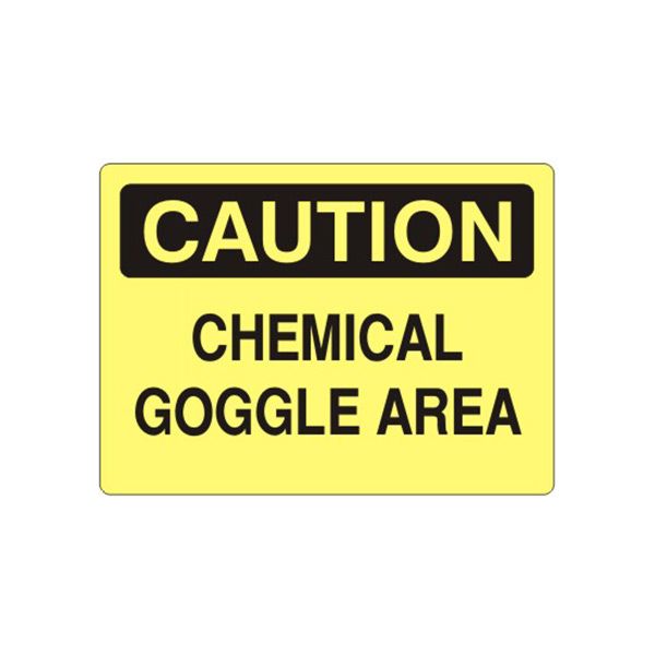 Caution: Chemical Goggle Area sign - C-080914