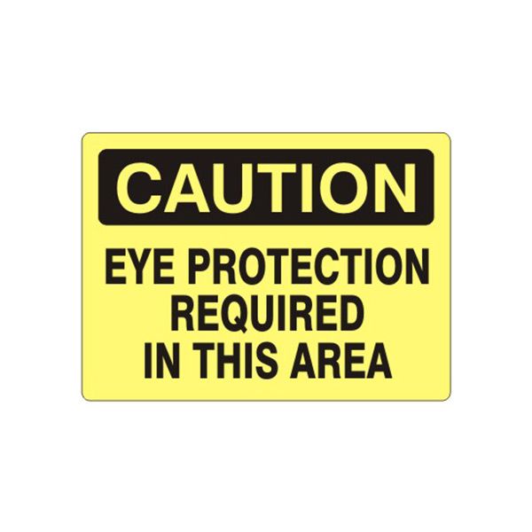 Caution: Eye Protection Required In This Area sign - C-162914