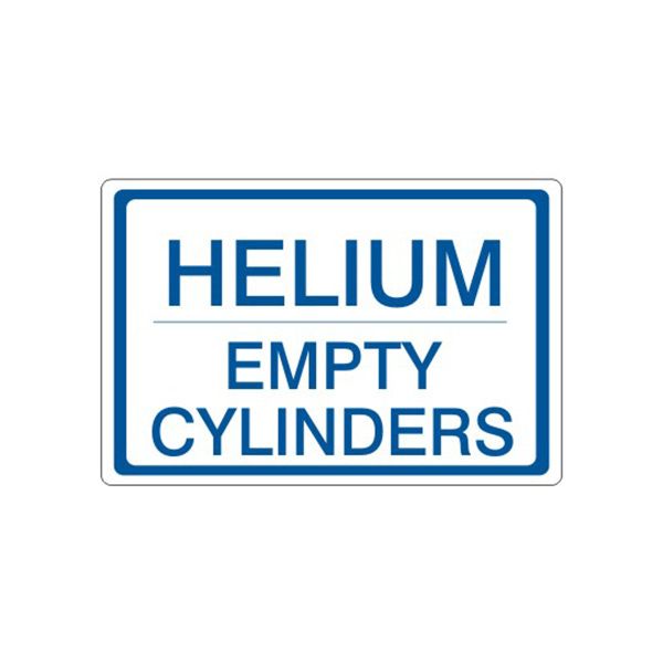 Helium Empty Cylinders - Cylinder Label sign 7X10 - CL-131