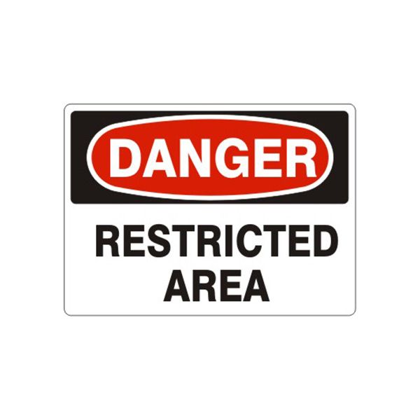 Danger: Restricted Area sign - D-660414