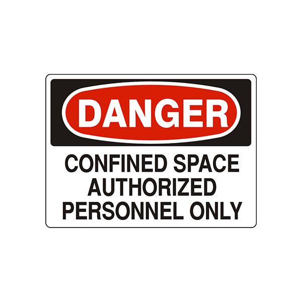 Danger: Confined Space Authorized Personnel Only sign - D-963014