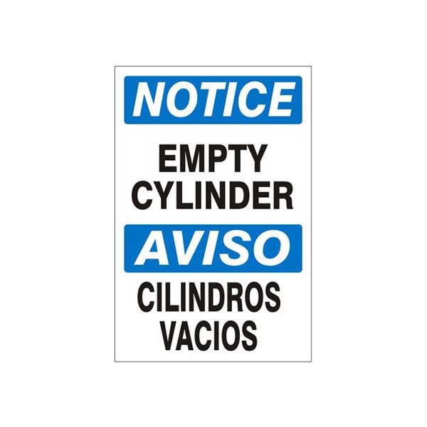 Notice: Empty Cylinder/ Aviso Cilindros Vacios sign - M-996131
