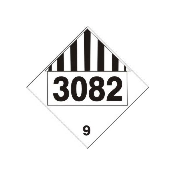 3082 Environmental Hazardous Substances  Solid - Class 9 Placard sign - DOT-30821