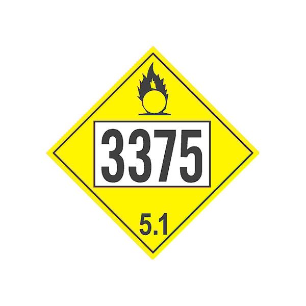 3375 Ammonium Nitrate - Class 5 Placard sign - DOT-33751