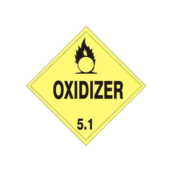 Oxidizer - Class 5 Placard sign - DOT-57241