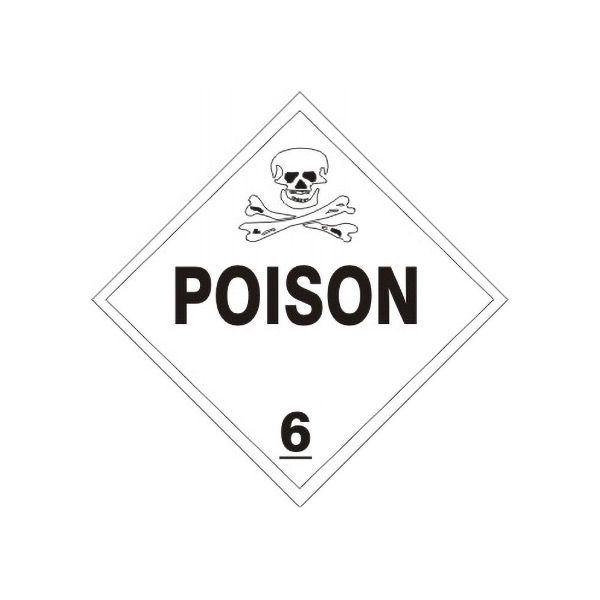 Poison With Poison Picto - Class 6 Placard sign - DOT-60351