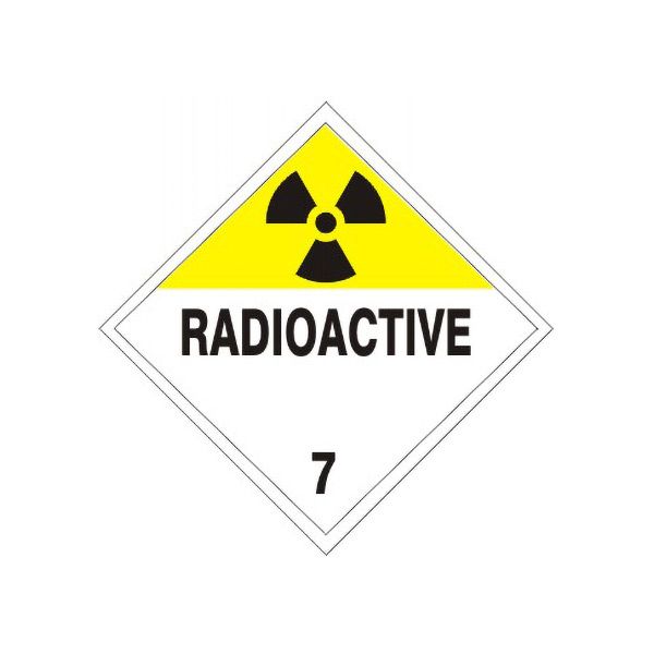 Radioactive With Rad Symbol - Class 7 Placard sign - DOT-77771