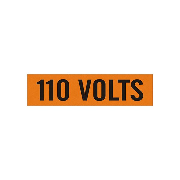 110 Volts - Pipe Marker sign - EP-110-EC