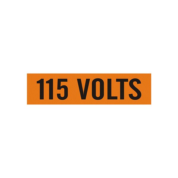 115 Volts - Pipe Marker sign - EP-115-EC