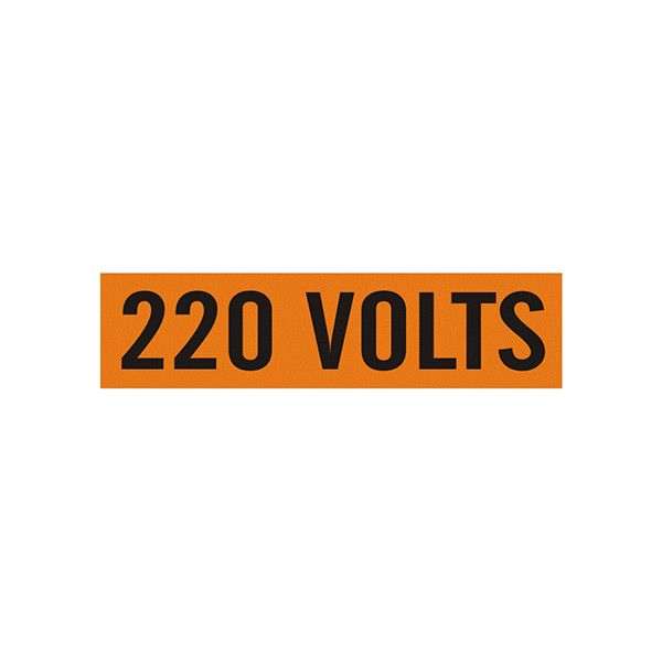 220 Volts - Pipe Marker sign - EP-220-EC