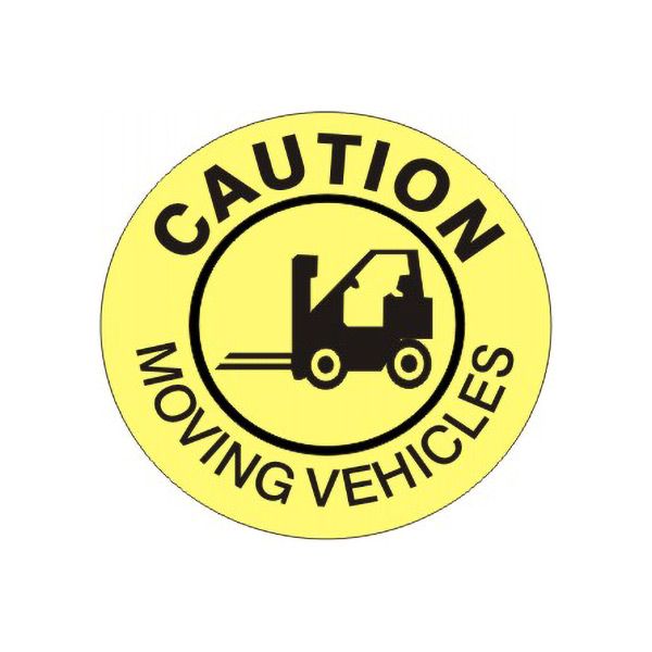 Caution Moving Vehicles Forklift Picto Floor Decal - FD-2