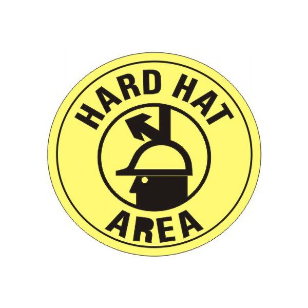 Hard Hat Area With Hard Hat Picto Floor Decal - FD-7