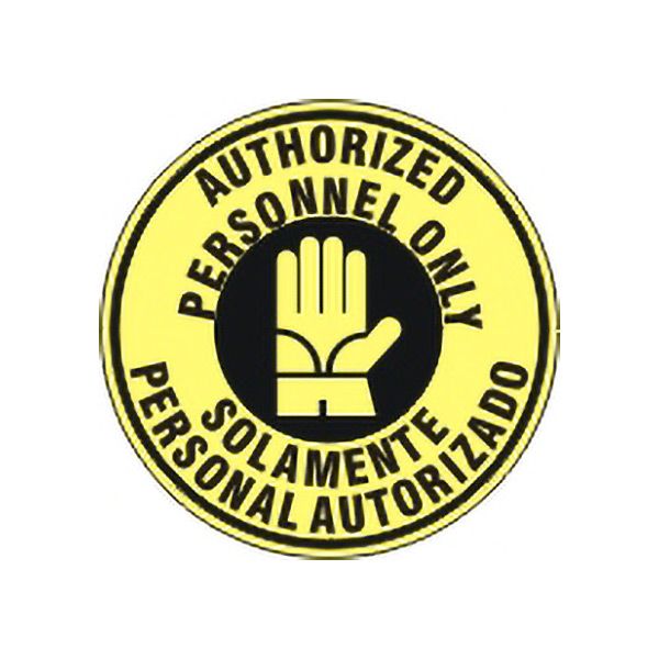 Authorized Personnel Only / Solamente Personal Autorizado With Glove Picto Bilingual Floor Decal - FD-41