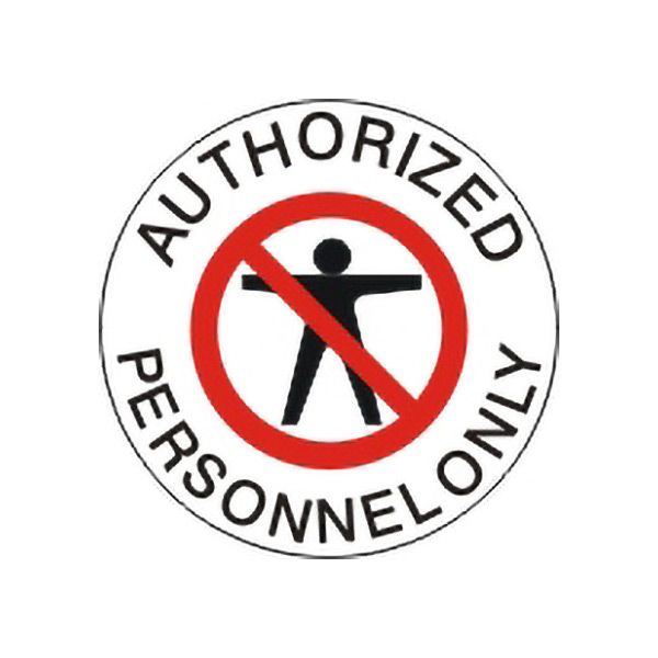 Authorized Personnel Only With No Person Symbol Person Silhouette Floor Decal - FD-42