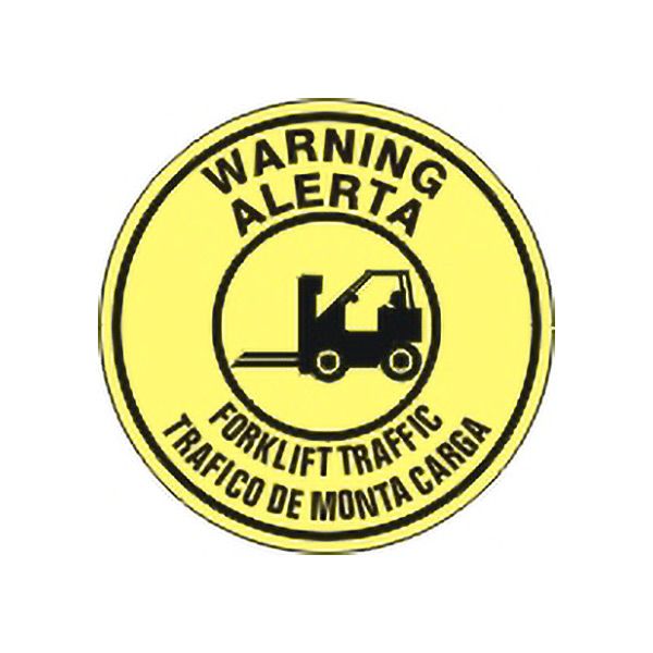 Warning Forklift Traffic / Alerta Trafico De Monta Carga With Forklift Floor Decal - FD-47