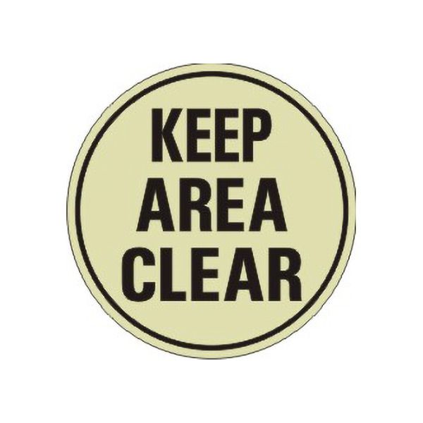 Keep Area Clear Floor Decal Glow - FDGL-11