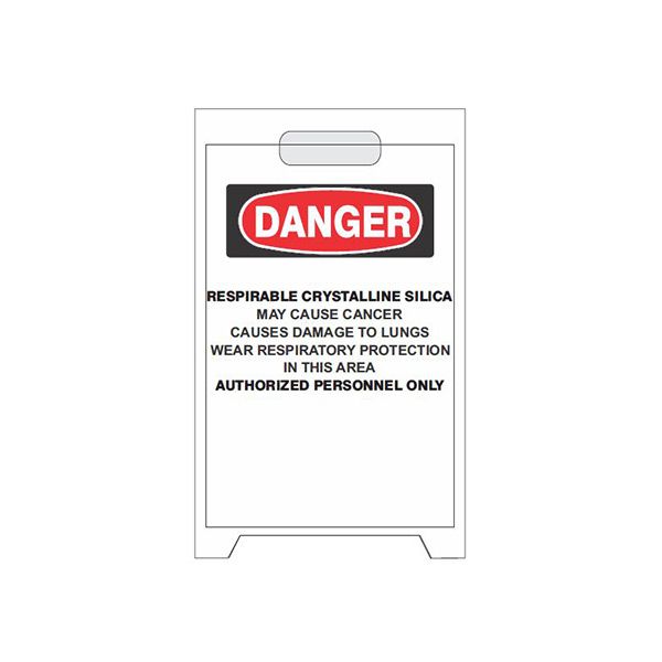 Respirable Crystalline Silica May Cause Cancer - Silica Folding Floor Stand - FF-RCS