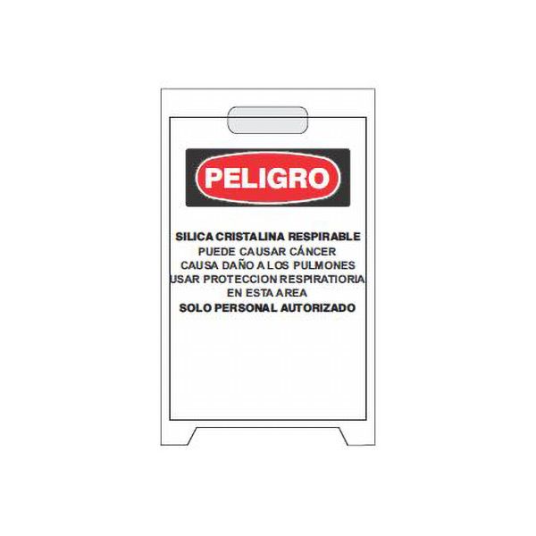 Peligro Silica Cristalina Respirable Puede Causar Cancer - Silica Folding Floor Stand - FF-RCS-SP