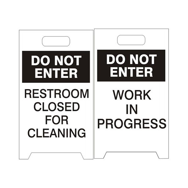 Do Not Enter Restroom Folding Floor Stands - FFS-5