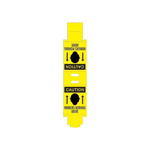 Caution Workers Working Below And Above Folding Floor Stands - FFS-7