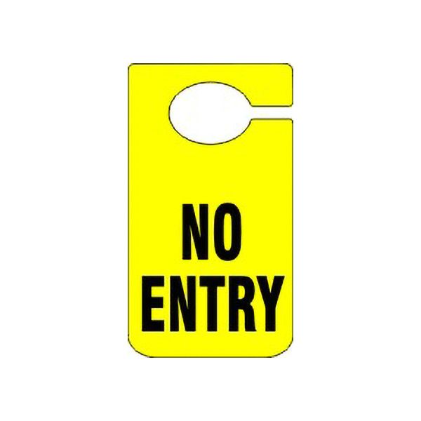 Danger: Door Closed Door Knob Hanger No Entry - DKH-POLY-05