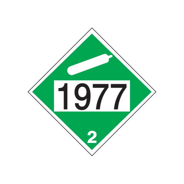 1977 Nitrogen Refrigerated Cryogenic Liquid - Class 2 Dot Placard sign - DOT-19771