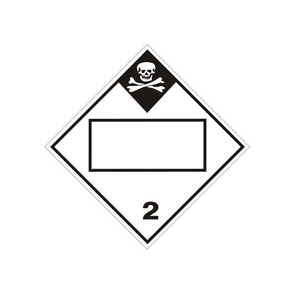 Poison/Toxic Gas Picto Diamond Blank - Class 2 Dot Placard sign - DOT-26951