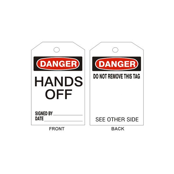 Danger Hands Off Tags - Back 1 - LT-117-1