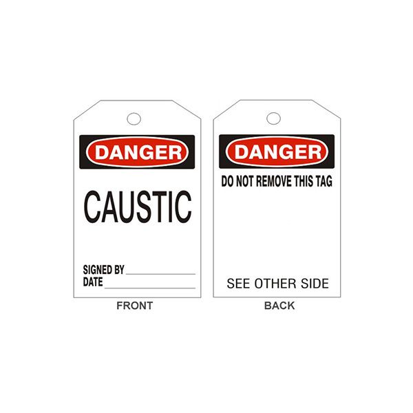 Danger Caustic Tags - Back 1 - LT-131-1